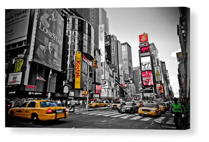 New York City Yellow TaxiI 01 CANVAS ART/ PRINT A4, A3, A2, A1 画像 1