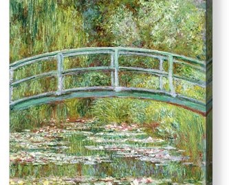 Claude Monet "Bridge over Water Lilies " Canvas Box Art A4, A3, A2, A1 +++