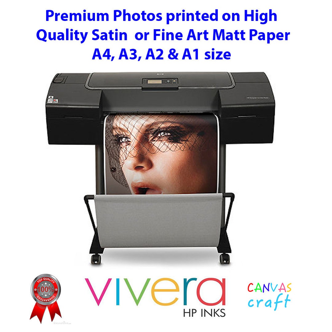 Photo Printing Service Satin/ Fine Art/ Photo Rag Prints A4, A3, A2, A1