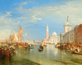 ジア・ルー「Bronze Bell」サイン入 XXXV/CCL シルク版画 Joseph Mallord William Turner : Venice the Dogana and San Giorgio