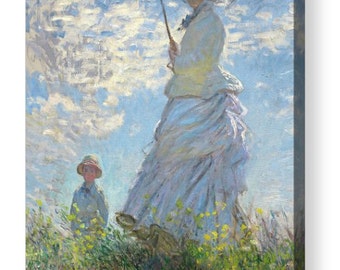Claude Monet "Woman with a Parasol" Canvas Box Art A4, A3, A2, A1 ++