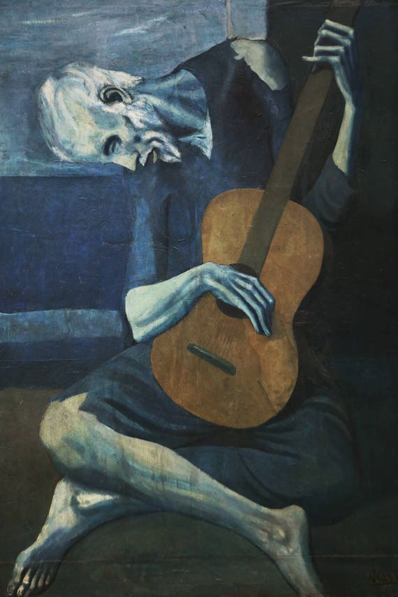 PABLO PICASSO The Old Guitarist CANVAS PRINT Decor Art Painting Giclee ALL SIZES