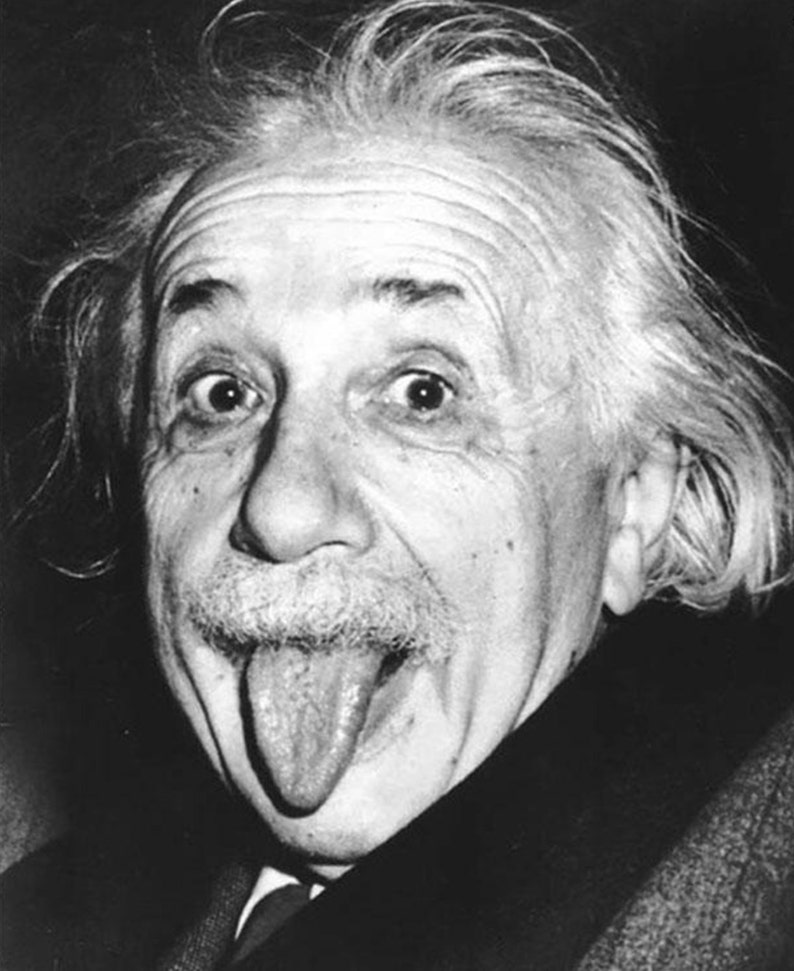 A3 A2 A1 Albert Einstein Iconic Black /& White Photo Canvas Box A4
