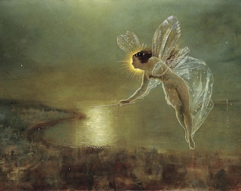 John Atkinson Grimshaw, Spirit of the night Canvas Box Art or Print A4, A3, A2, A1 ++