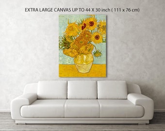 Vincent Van Gogh Sunflowers Canvas Box Art/ Photo/ Fine Art Print A4, A3, A2, A1 ++