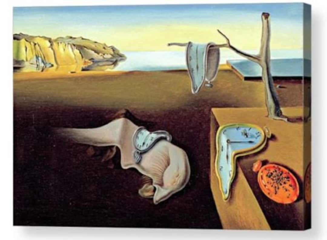 Salvador Dali the Persistence of Memory Repro Canvas Box Art A4, A3, A2 ...
