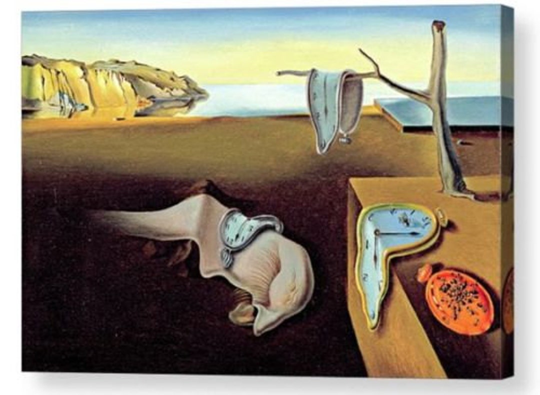 Salvador Dali the Persistence of Memory Repro Canvas Box Art A4, A3, A2 ...