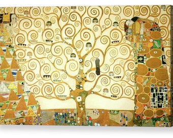 The Tree of Life Gustav Klimt Canvas Art Repro 14" x 8", 16" x 10", 20" x 12", 30" x 18"