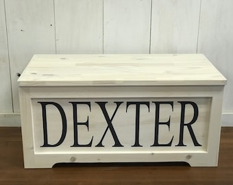 rustic wooden toy chest