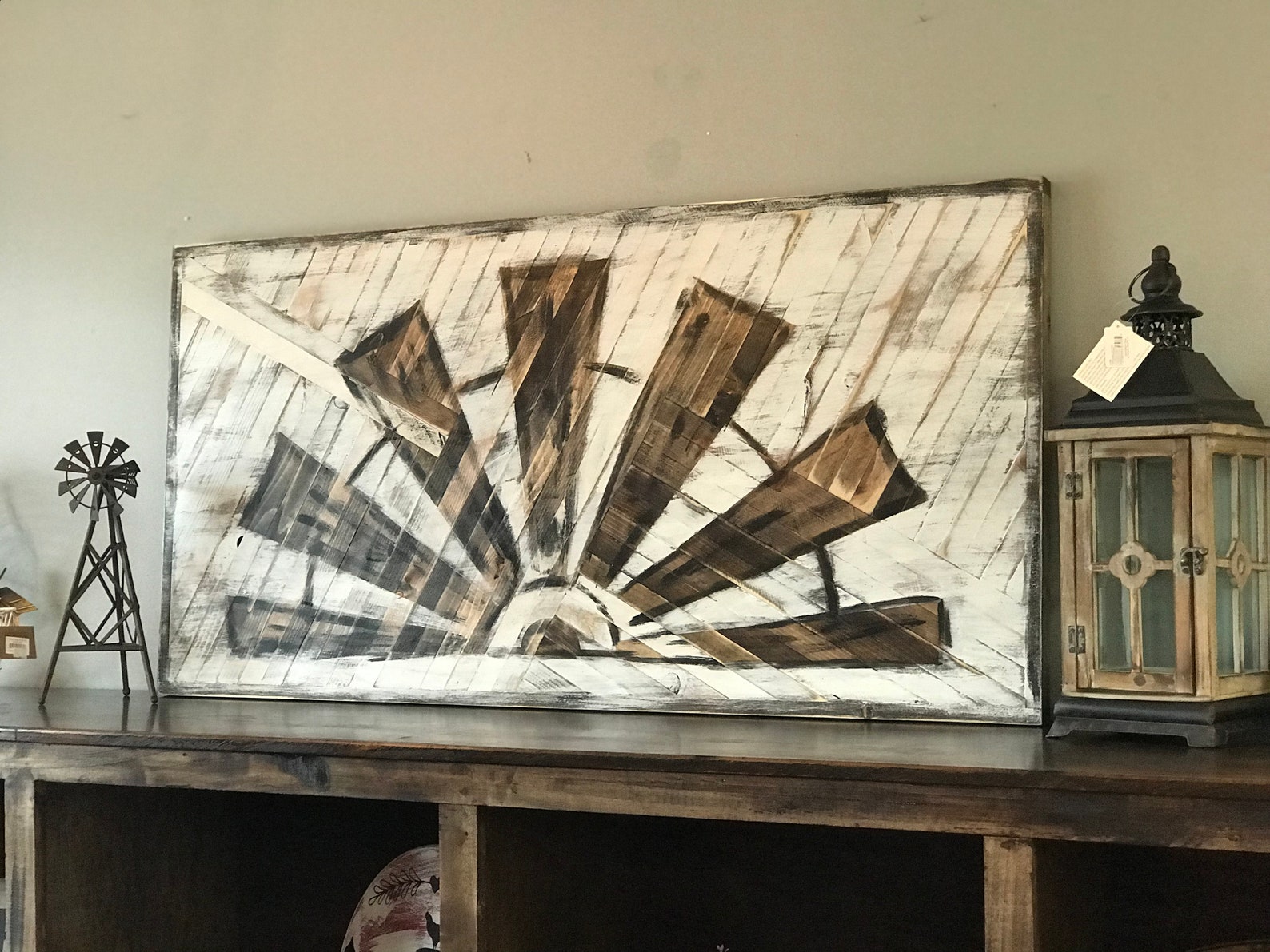 Half Windmill Wall Decor Wood Wall Art Wood Art Windmill | Etsy