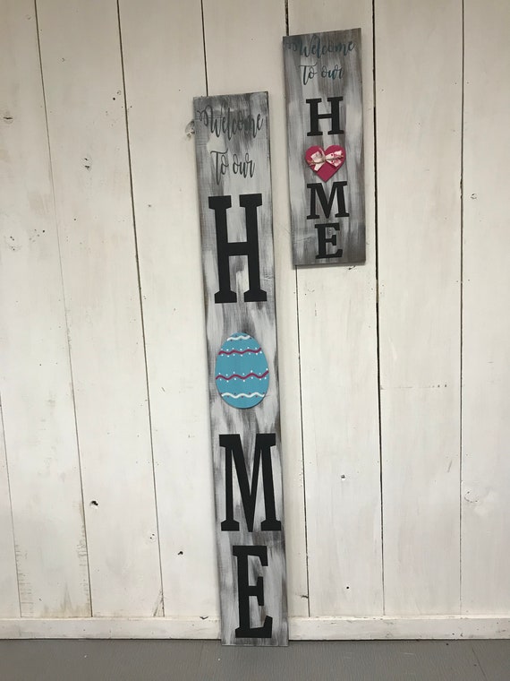Welcome To Our Home Interchangeable Sign Porch Sign Wall Etsy
