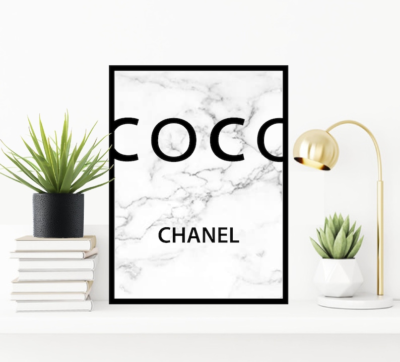 Coco CHANEL Fashion Print Digital File Chanel Wall Art | Etsy