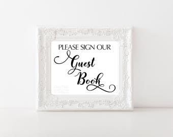 Guest Book Sign Instant Download