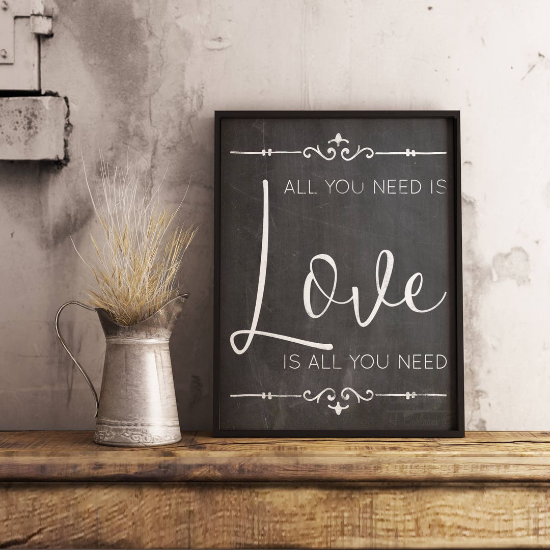 Love is All You Need Print Instant Download - Etsy
