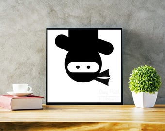 Hanging Ninja Print Instant Download