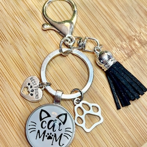 Cat Mom Keychain