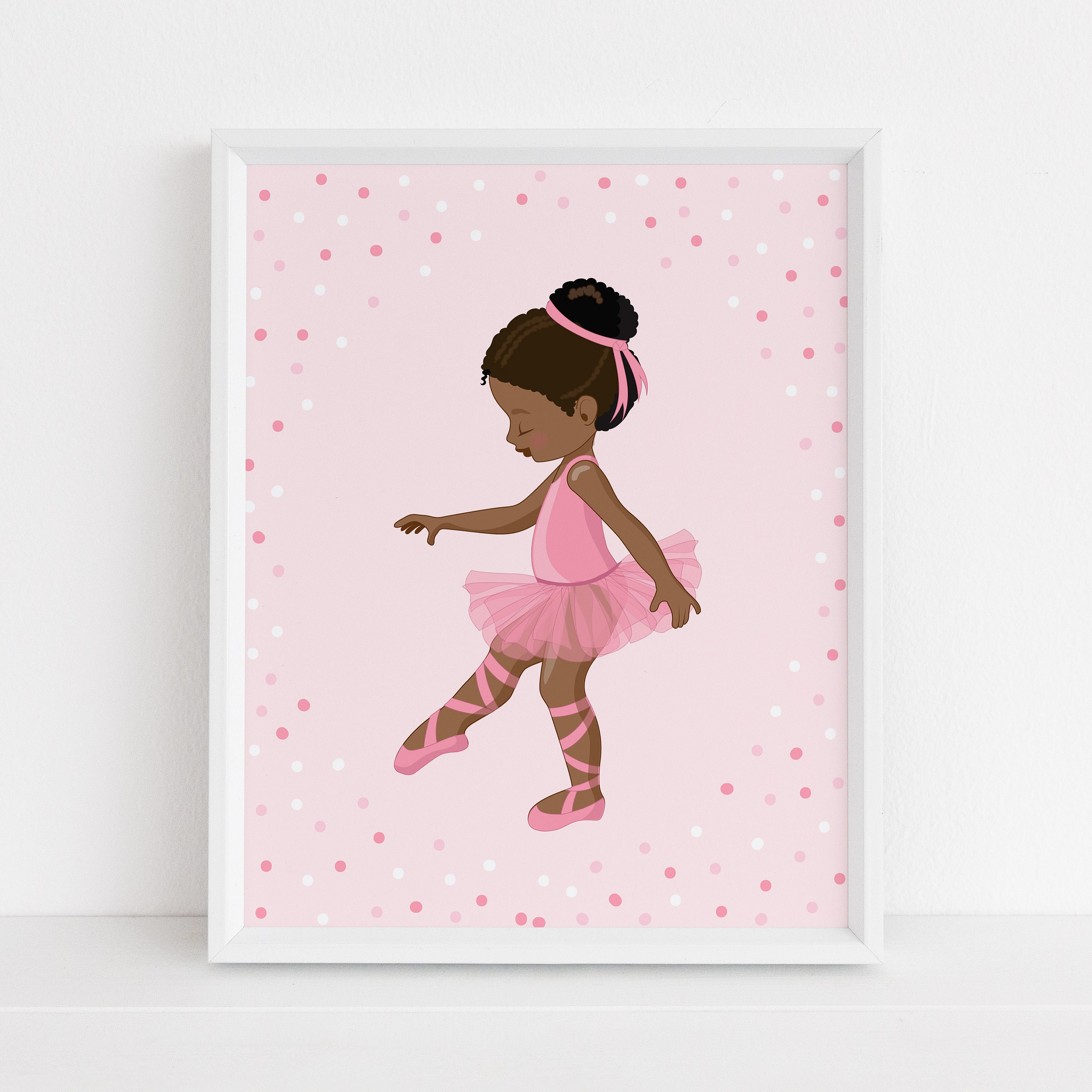 African American Ballerina Printable Wall Art 8x10. Instant Etsy