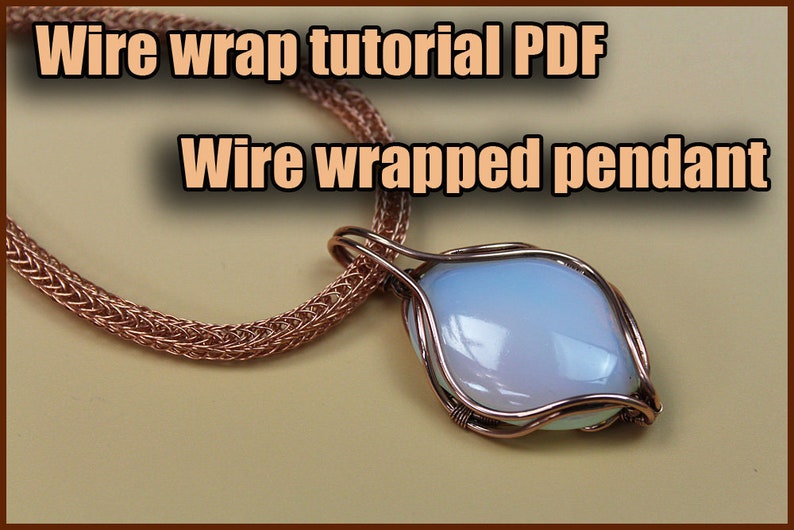 Wire wrap tutorial PDF. Wire wrapped pendant. Etsy