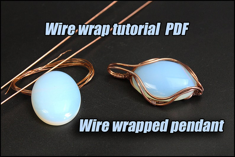 Wire wrap tutorial PDF. Wire wrapped pendant. Etsy