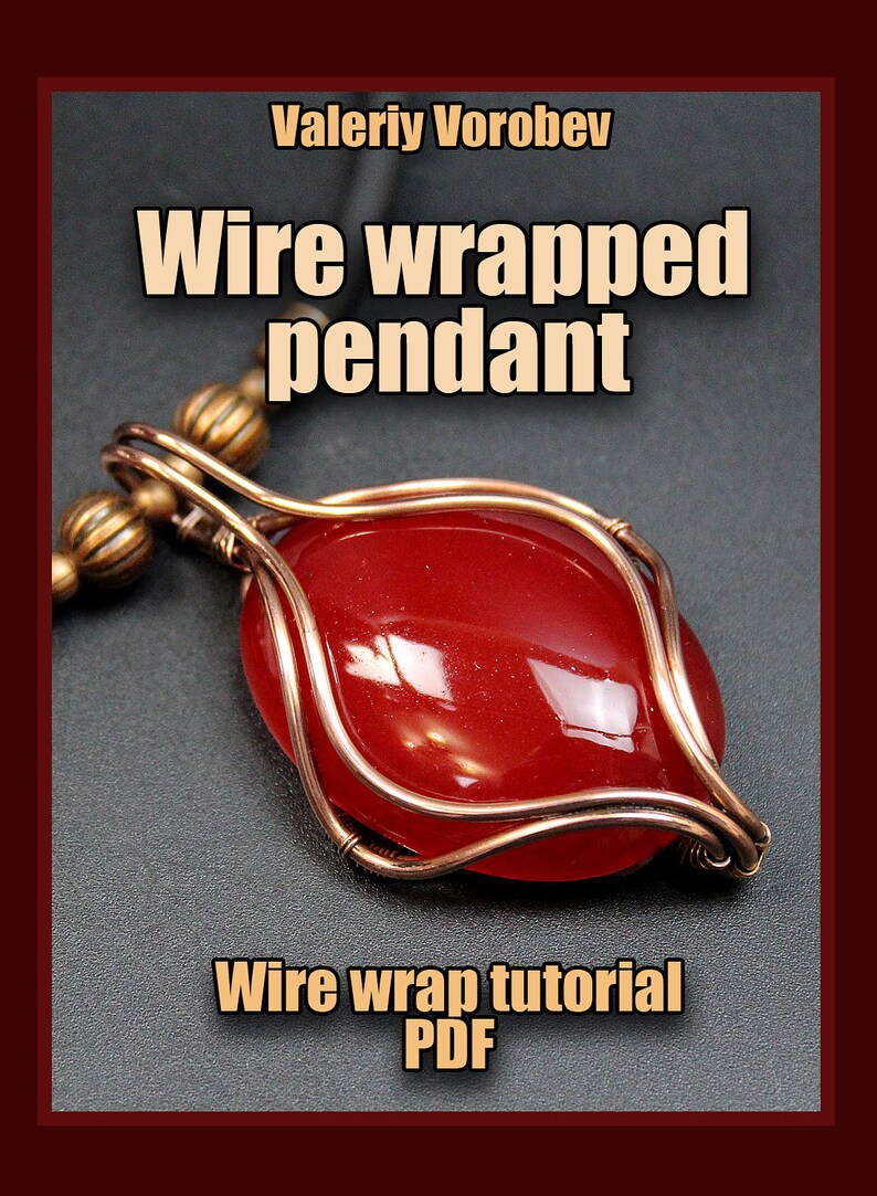 Wire wrap tutorial PDF. Wire wrapped pendant. Etsy