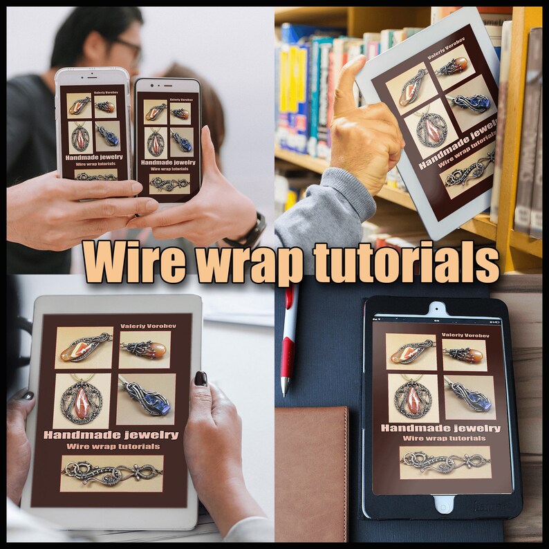 Wire wrap tutorial PDF. Wire jewelry. An Illustrated tutorial Etsy