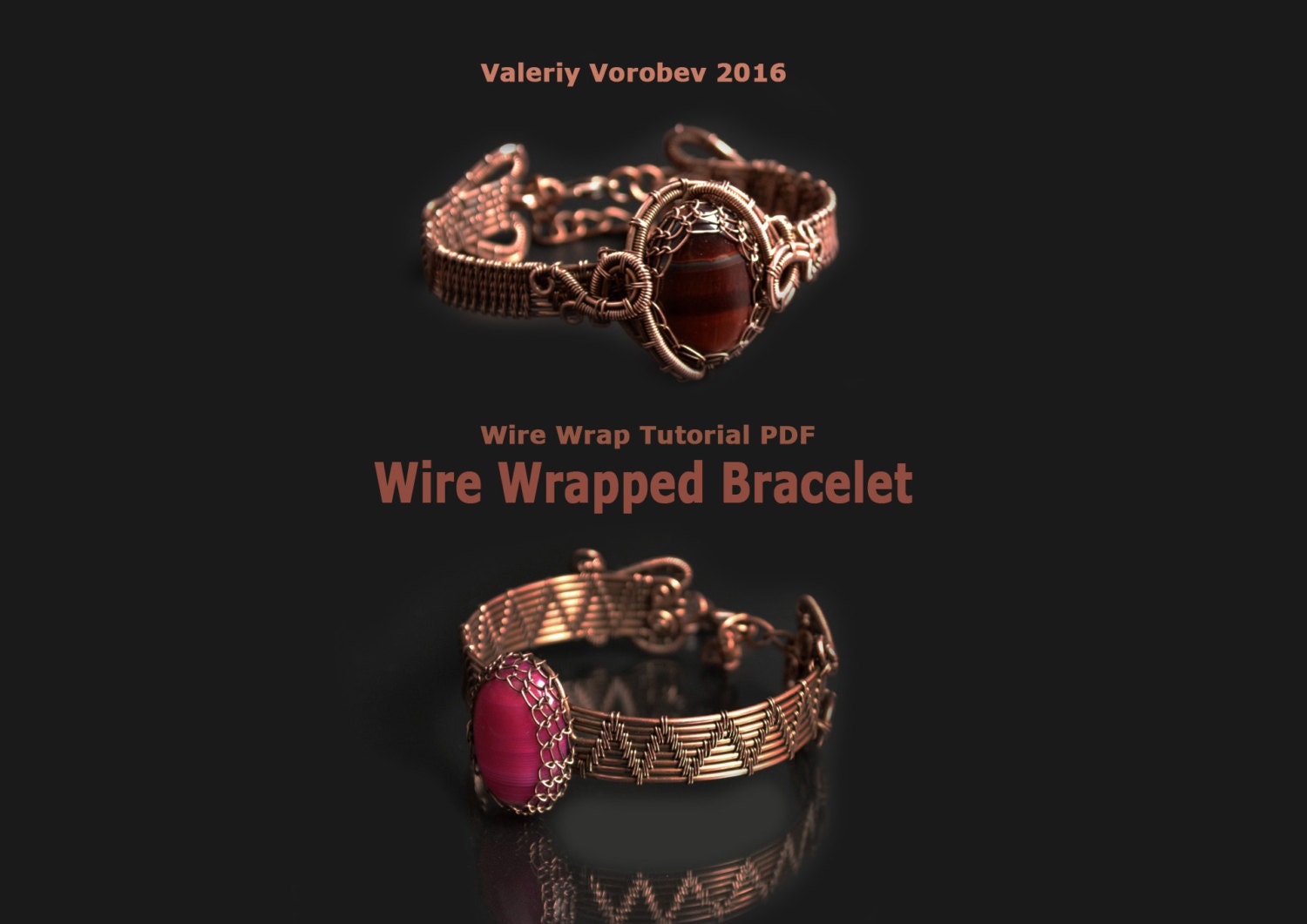 Wire wrap tutorial PDF. Wire Wrapped Bracelet Etsy