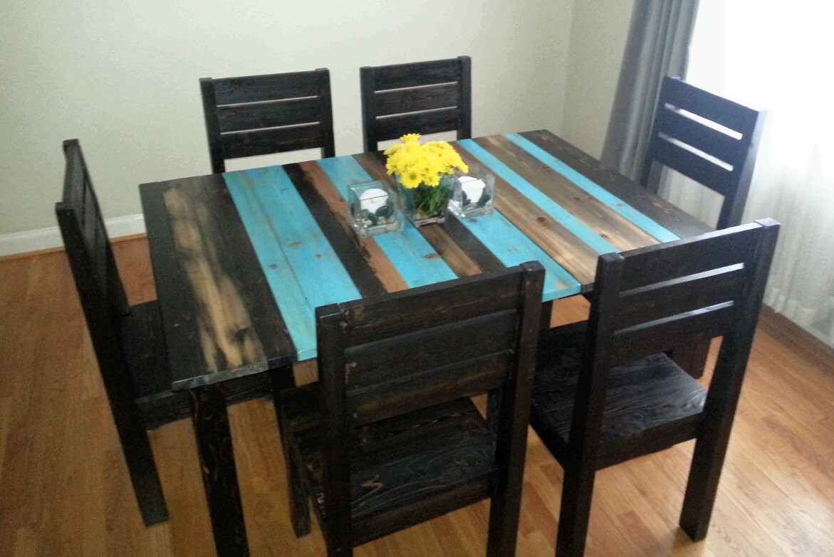 Rustic Dining Table Dining Room Table Rustic Kitchen Etsy