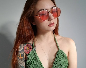 Bustier Häkelanleitung: Melanie // Triangle String Bikini Top für jede Größe (PDF Anleitung)