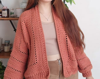 Crochet Cardigan PATTERN // Homeward Bound // Cozy Oversized Textured Open Cardigan Crochet Pattern for ANY SIZE