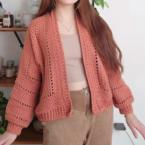 Crochet Cardigan PATTERN // Homeward Bound // Cozy Oversized Textured Open Cardigan Crochet Pattern for ANY SIZE image 1