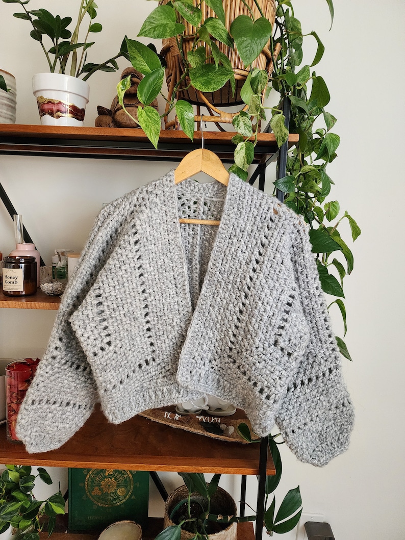 Crochet Cardigan PATTERN // Homeward Bound // Cozy Oversized Textured Open Cardigan Crochet Pattern for ANY SIZE image 8