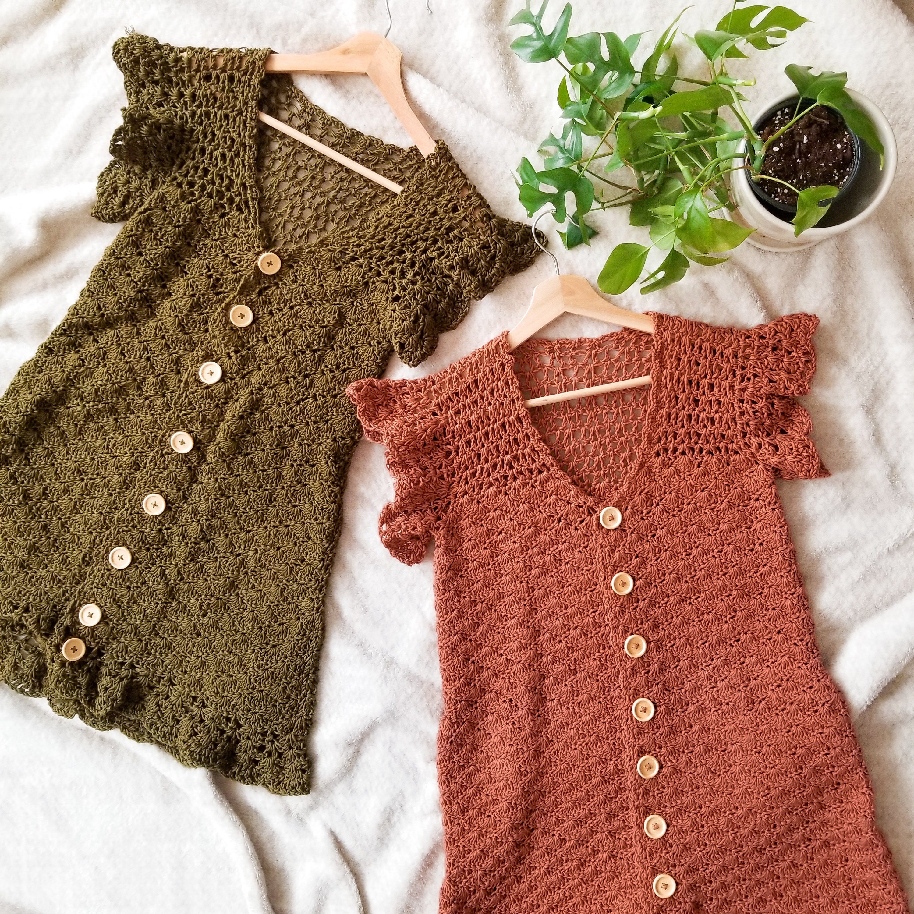 button crochet dress Crochet Dress PATTERN: Mountain Laurel // Boho Button Down Frock for Any  Size (PDF Download)
