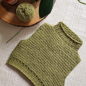 Crochet Turtleneck PATTERN: Atticus // Sleeveless Textured Vest for Any ...