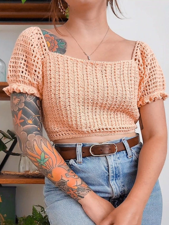 Crochet Top PATTERN // Ellie // Adjustable Cottagecore
