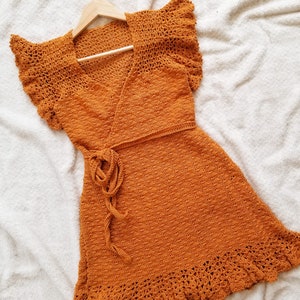 Crochet Dress PATTERN // Snapdragon // Adjustable Size Inclusive Lacy Crochet Cottagecore Wrap Dress for ANY SIZE image 2