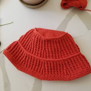 Crochet Hat PATTERN // Jo // Adjustable Ribbed Bucket Hat Crochet Pattern for ANY SIZE image 7