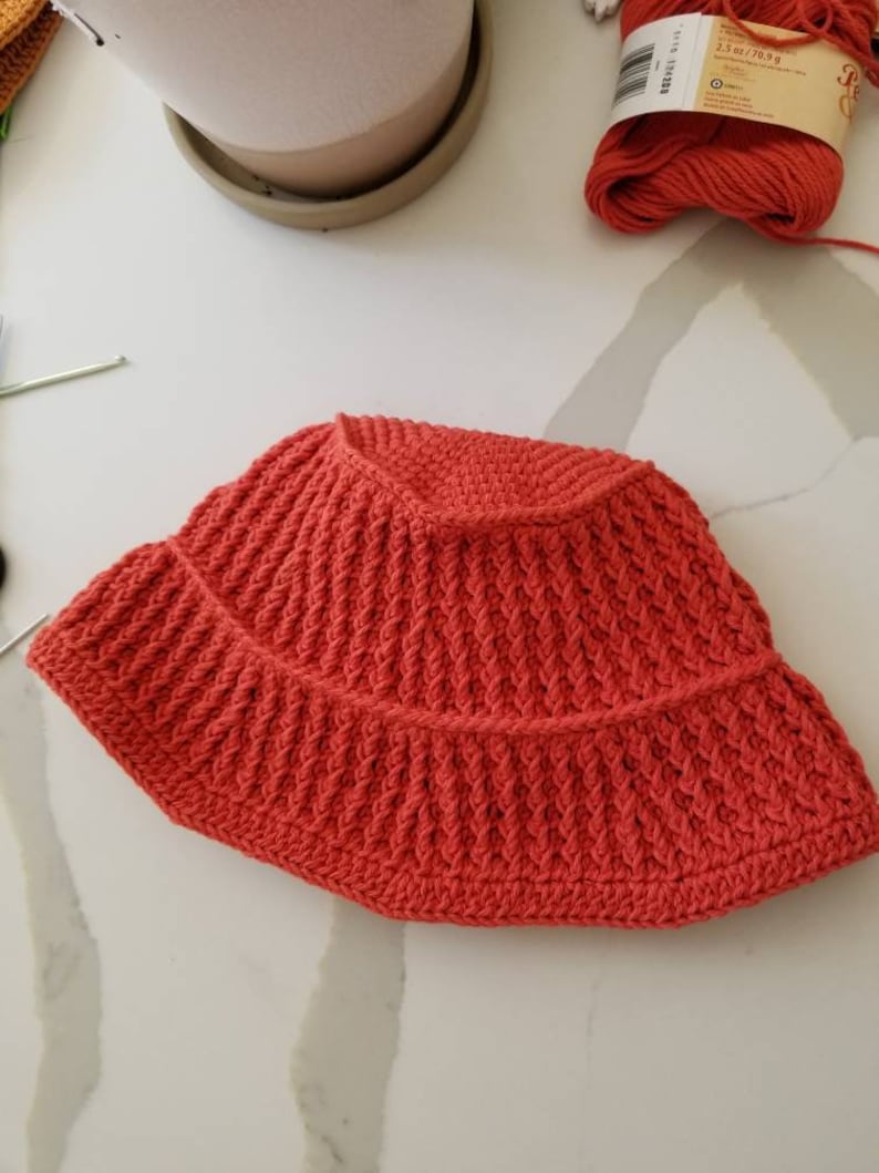 Crochet Hat PATTERN // Jo // Adjustable Ribbed Bucket Hat Crochet Pattern for ANY SIZE image 7