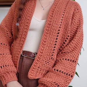 Crochet Cardigan PATTERN // Homeward Bound // Cozy Oversized Textured Open Cardigan Crochet Pattern for ANY SIZE image 10