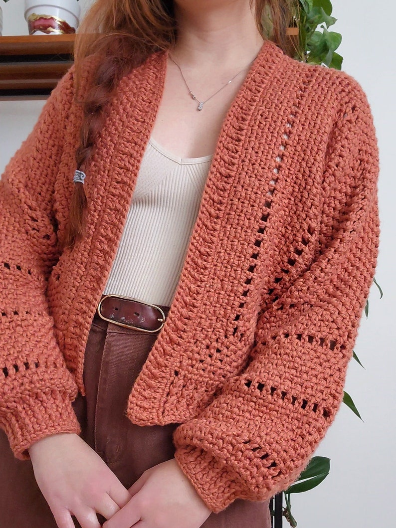 Crochet Cardigan PATTERN // Homeward Bound // Cozy Oversized Textured Open Cardigan Crochet Pattern for ANY SIZE image 10