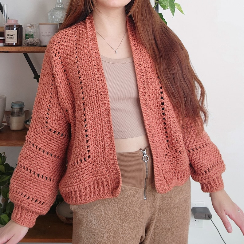 Crochet Cardigan PATTERN // Homeward Bound // Cozy Oversized Textured Open Cardigan Crochet Pattern for ANY SIZE image 1