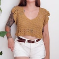 Crochet Top PATTERN // Buttercup // Adjustable Flouncy Lace Intermediate Crochet Tee Pattern for ANY SIZE