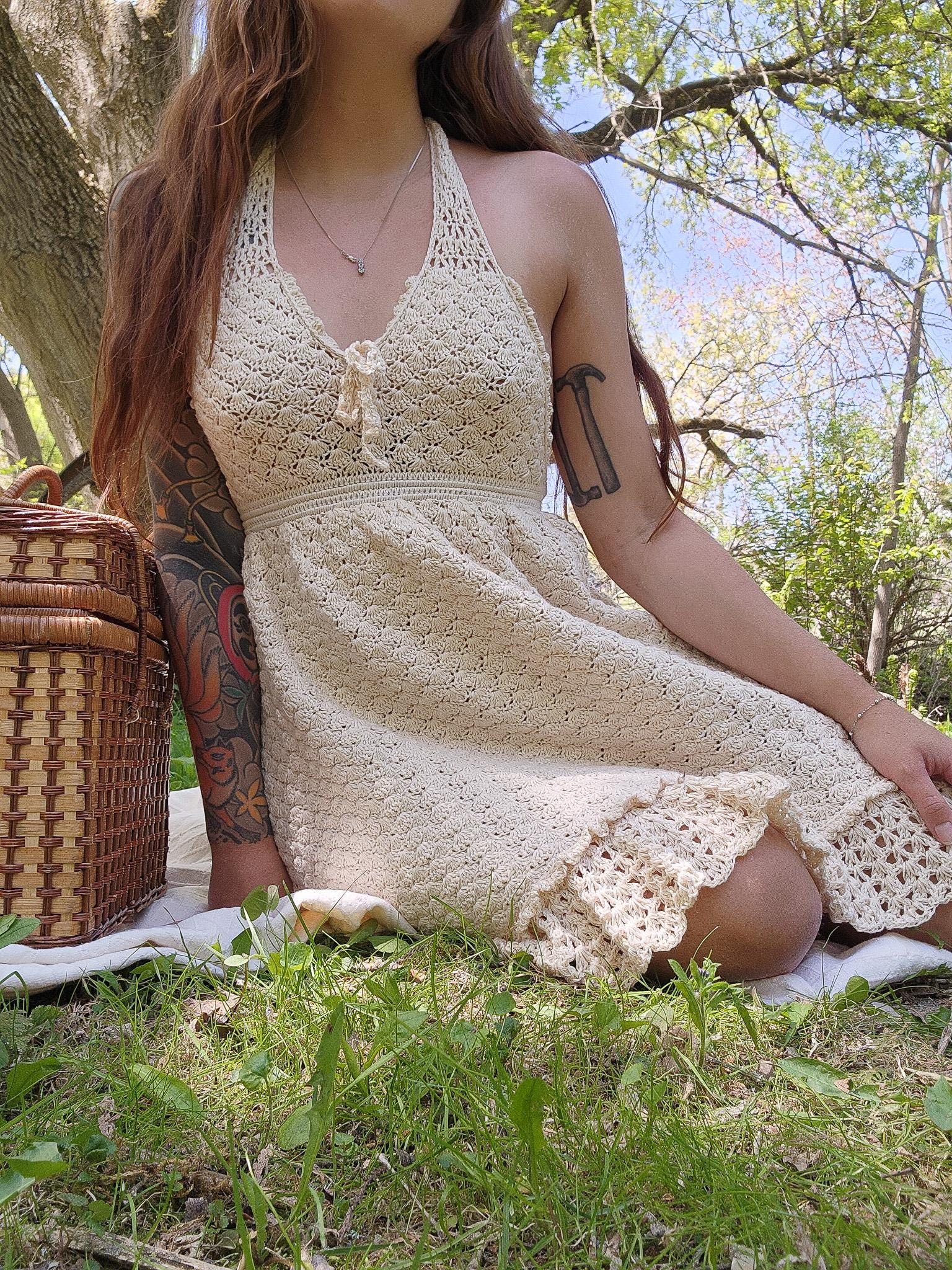 ワンピース [overdueflair] COTTON BABY DOLL DRESS Final Sale Plus Size Smocked Chiffon Baby Doll Dress in