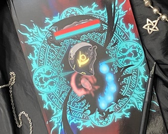 FFXIV Inspired Blank DPS Notebook/Journal Monk-Dragoon-Ninja-Samurai-Reaper-Bard-Machinist-Dancer-Black Mage-Summoner-Red Mage-Blue Mage