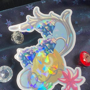 STICKER: FFXIV Healer Job Stone Holographic Laminated Stickers
