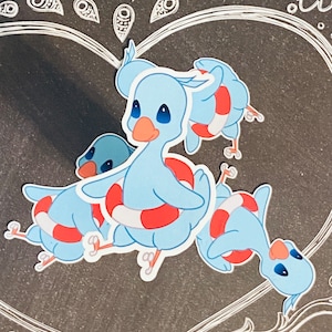 STICKER: FFXIV Castaway Chocobo Blue Chick Haustier Minion Aufkleber, laminierter Final Fantasy 14 Aufkleber