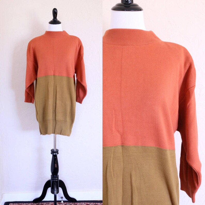 burnt orange sweater dress