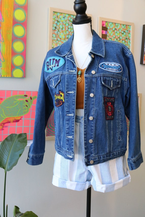 B.U.M. Equipment Patch Jacket Patchwork Jean Jacke