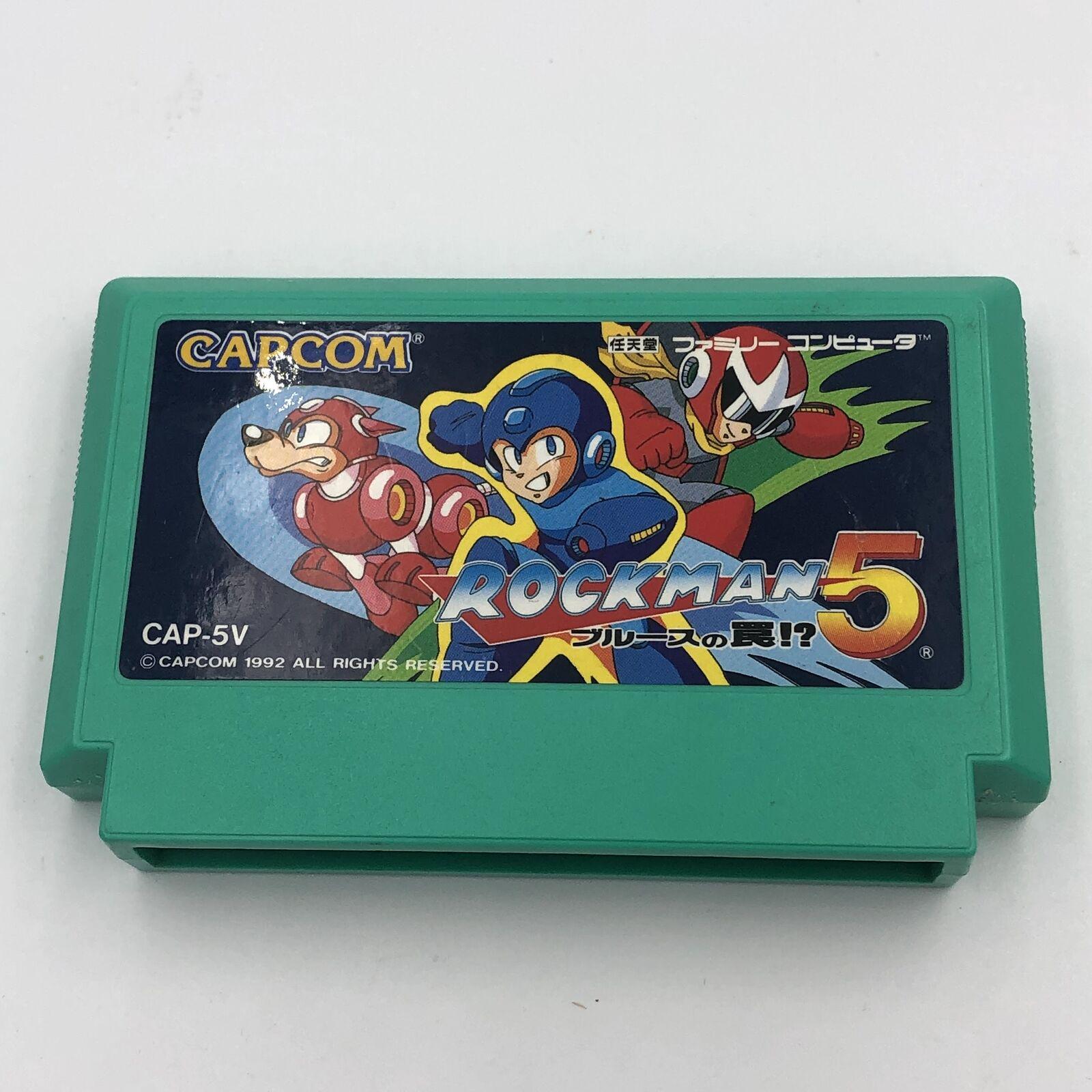 希少！　CAPCOM ロックマン5 CAP-5V 1992年 Rockman 5 Nintendo Famicom (NES) Japan Capcom Mega Man 5