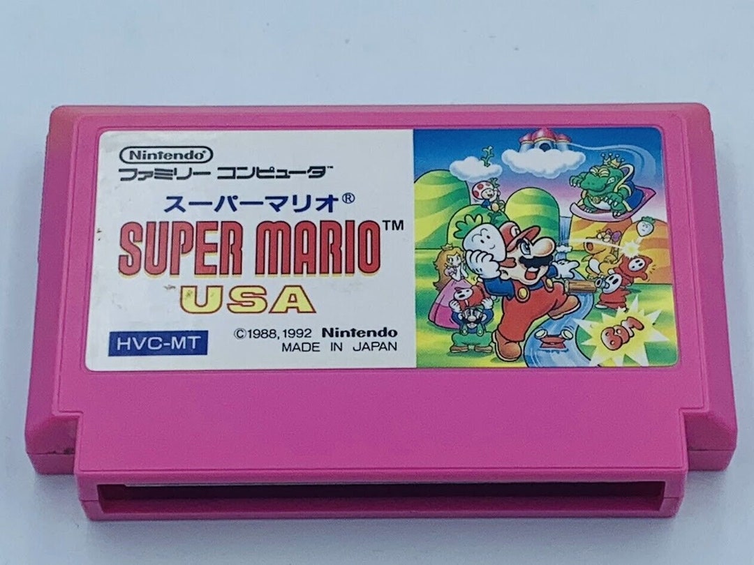希少！super Mario bros マリオ Super Mario USA Brothers Nintendo Famicom NES Japan 1992 Pink