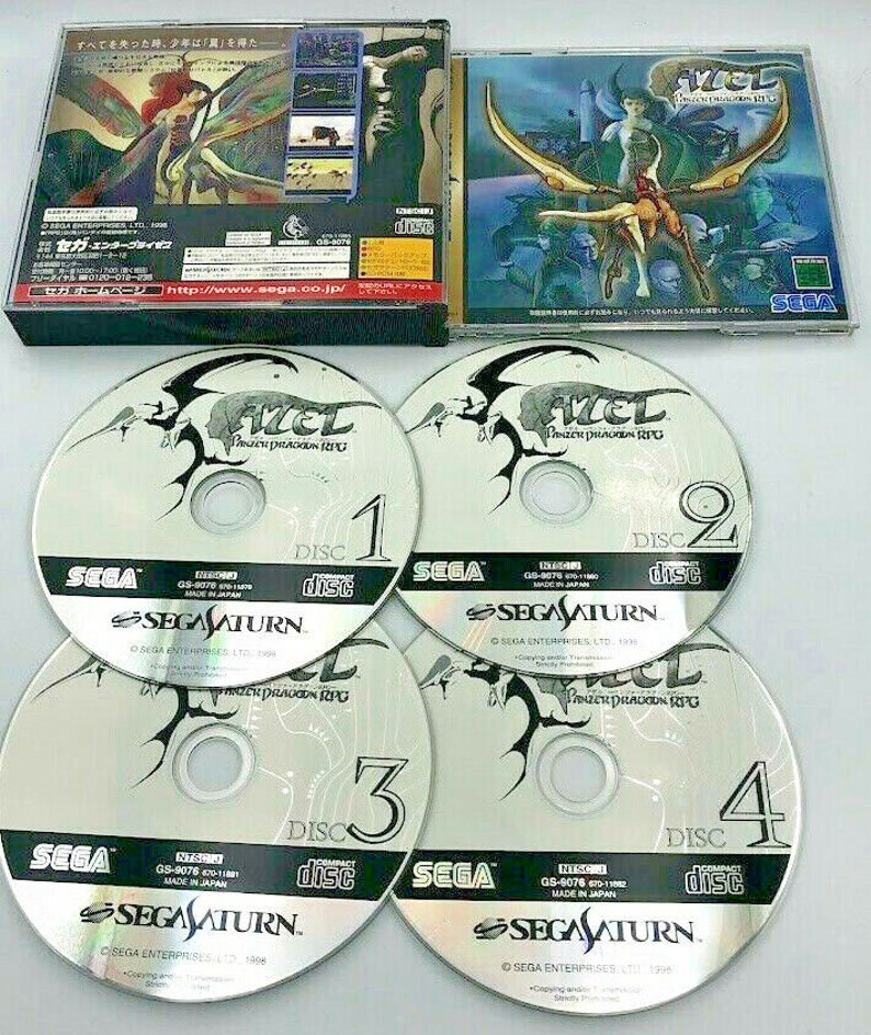 Azel: Panzer Dragoon RPG Panzer Dragoon Saga Sega Saturn Japan version w/ case image 2